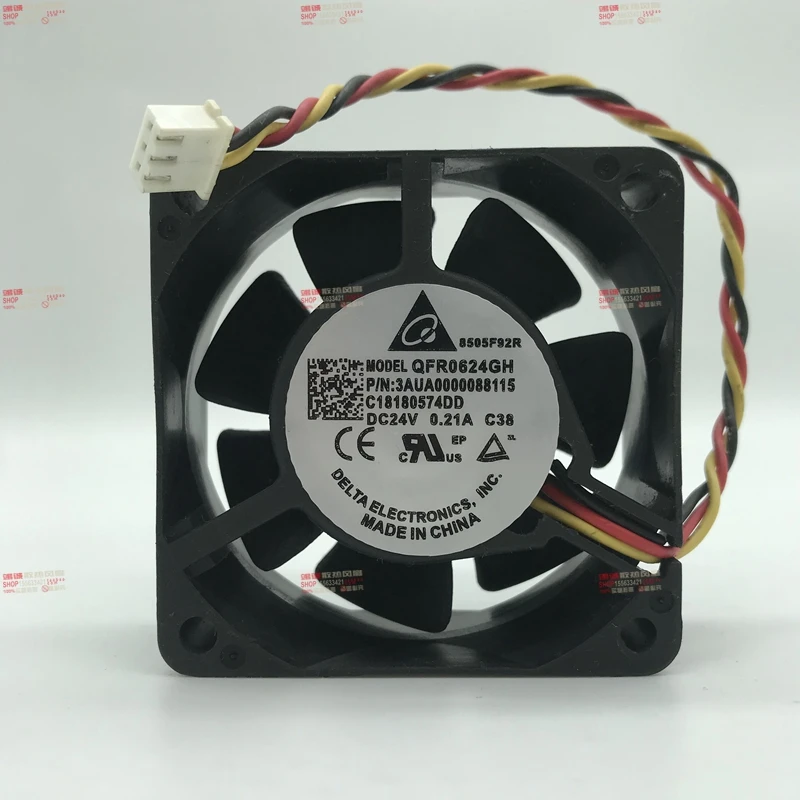 

Delta QFR0624GH DC 24V 0.21A 60x60x25mm 3-Wire Server Cooling Fan