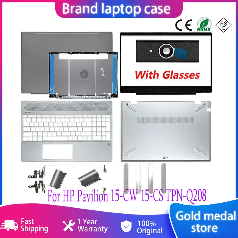 

NEW Laptop LCD Back Cover/Hinges/Front Bezel/Palmrest/Bottom Case/Rubber For HP Pavilion 15-CW 15-CS TPN-Q208 Topcase L28379-001