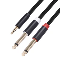 aux cable jack 3 5 to 6 35 audio cable contact performance adapter wire alloy shell strong tensile resistance for phone speaker