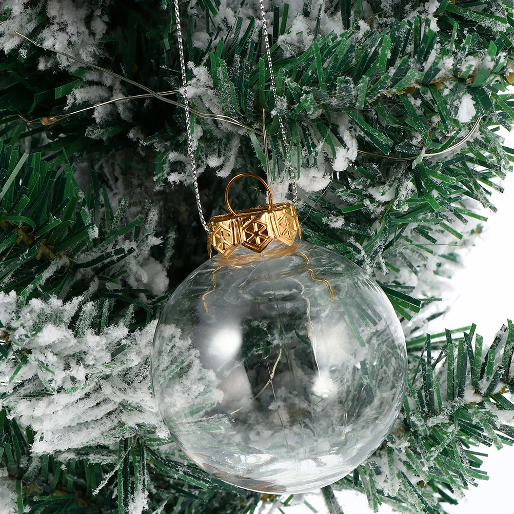 10/12 шт. рождественский прозрачный шар пластиковая заполняемая безделушка 8-10 см