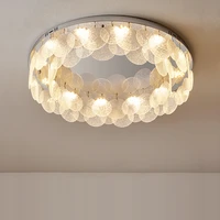 led dimmable gold silver round lustre lamparas de techo ceiling lights ceiling lamp for living room foyer