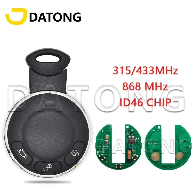 

Автомобильный дистанционный ключ Datong World для BMW Mini Cooper One S D Clubman Cabrio Countryman ID46 чип 315/434,2/868 МГц FCCID: KR55WK49333