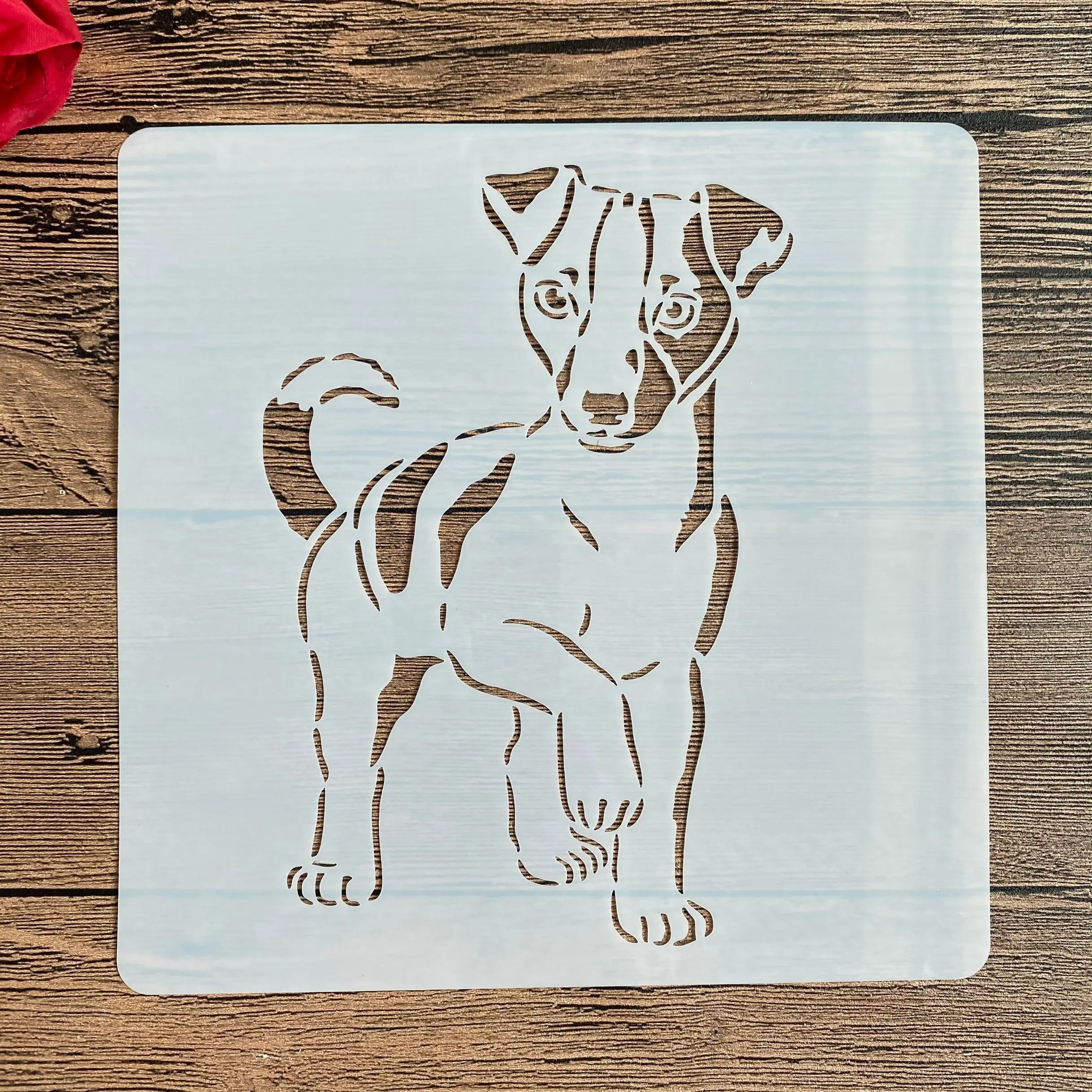

20 *20 cm DIY dog animal mandala mold for painting stencils stamped photo album embossed paper card on wood, fabric wall