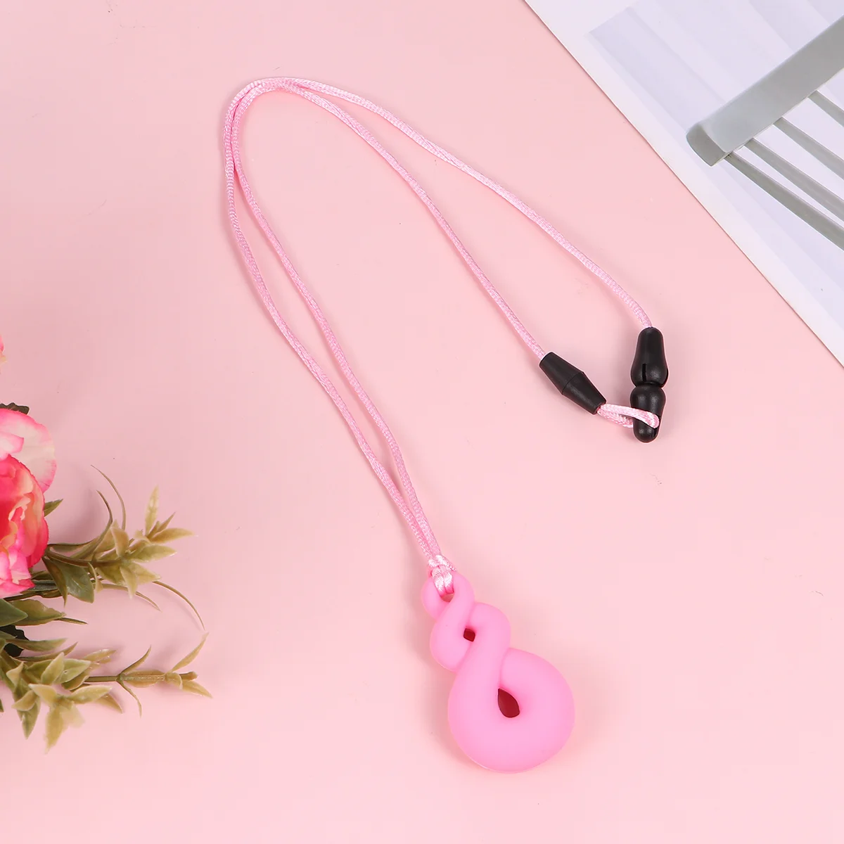 

Ожерелье с жевательным силиконовым жевательным сенсорным прорезывателем для младенцев малышей новорожденных детей Подвеска для прорезыв...