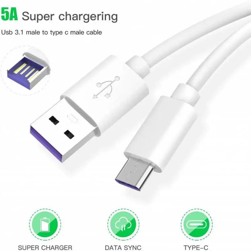 

New 1.2/1.5/2m Data Cable 5a Data Line For Huawei P50 P40 P30 Xiaomi Realme Poco Fast Charging Wire Hot Foldable Wholesale