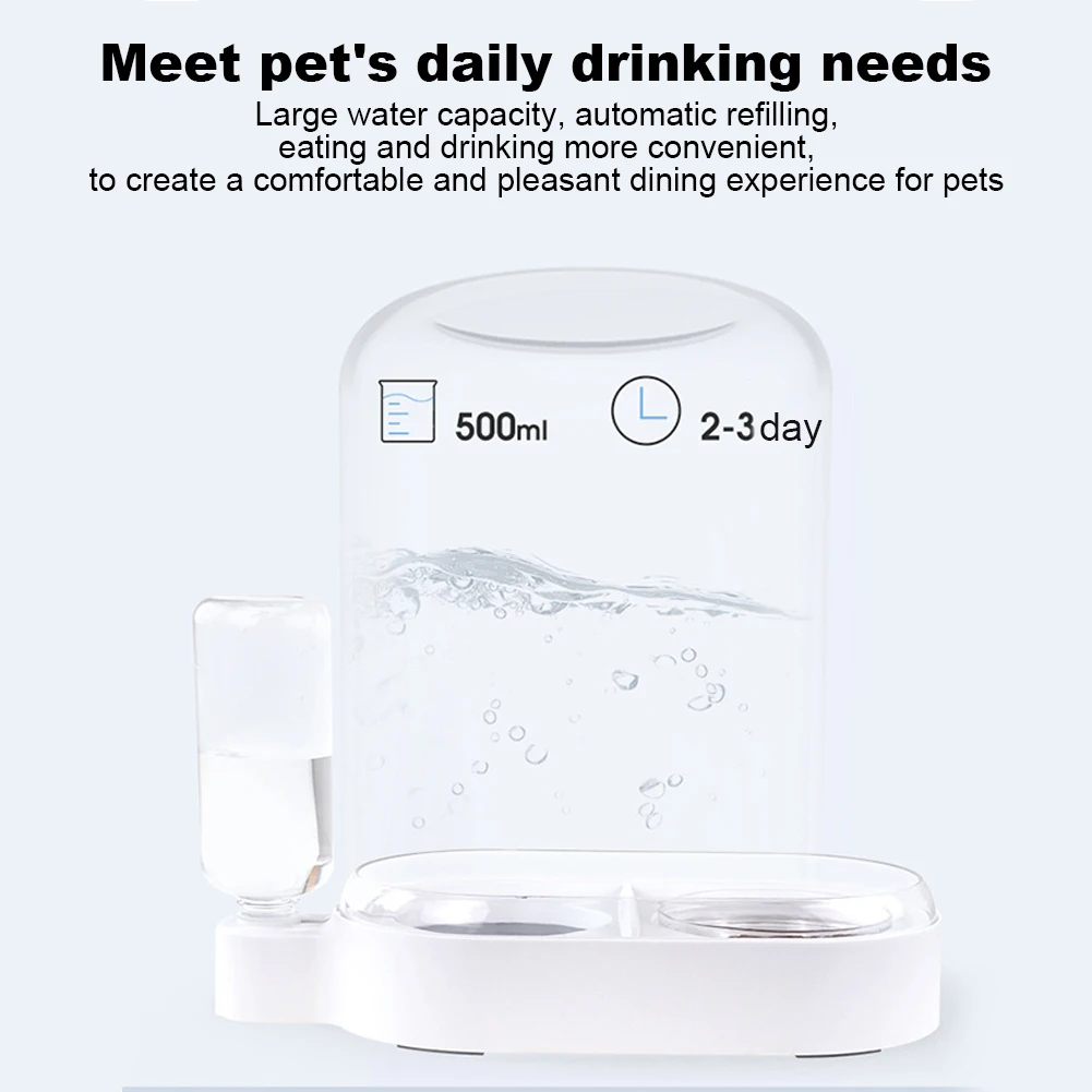 

Non-Slip ABS Cat Bowls Detachable Drinking Food Water Feeder Automatic With Stand Dogs Home Dispenser Anti-spill Pet Accessories