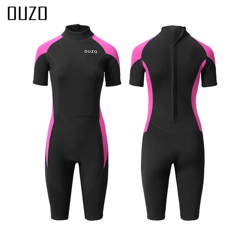 Мужской и женский неопреновый гидрокостюм 3 мм с коротким рукавом для серфинга