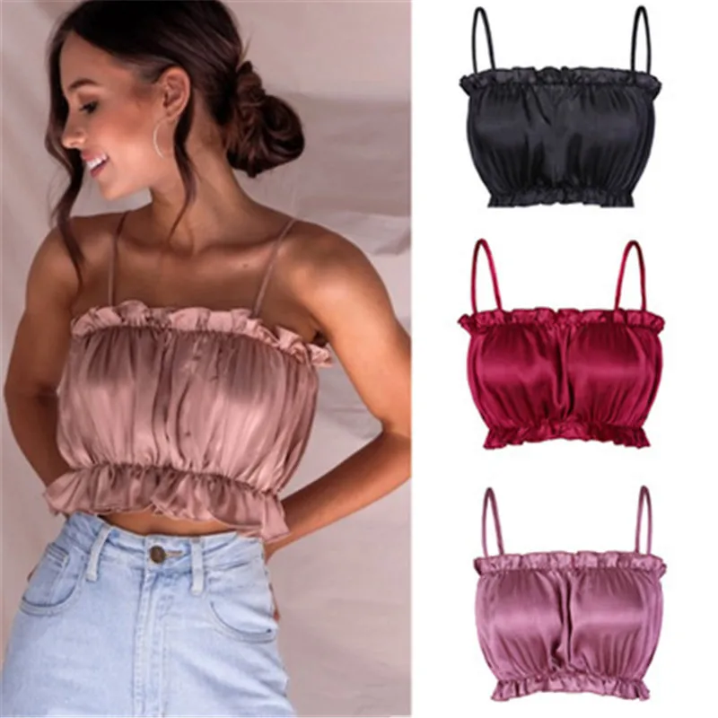 

Summer 2022 hot flounces wrap chest with bottom strap beach holiday vest