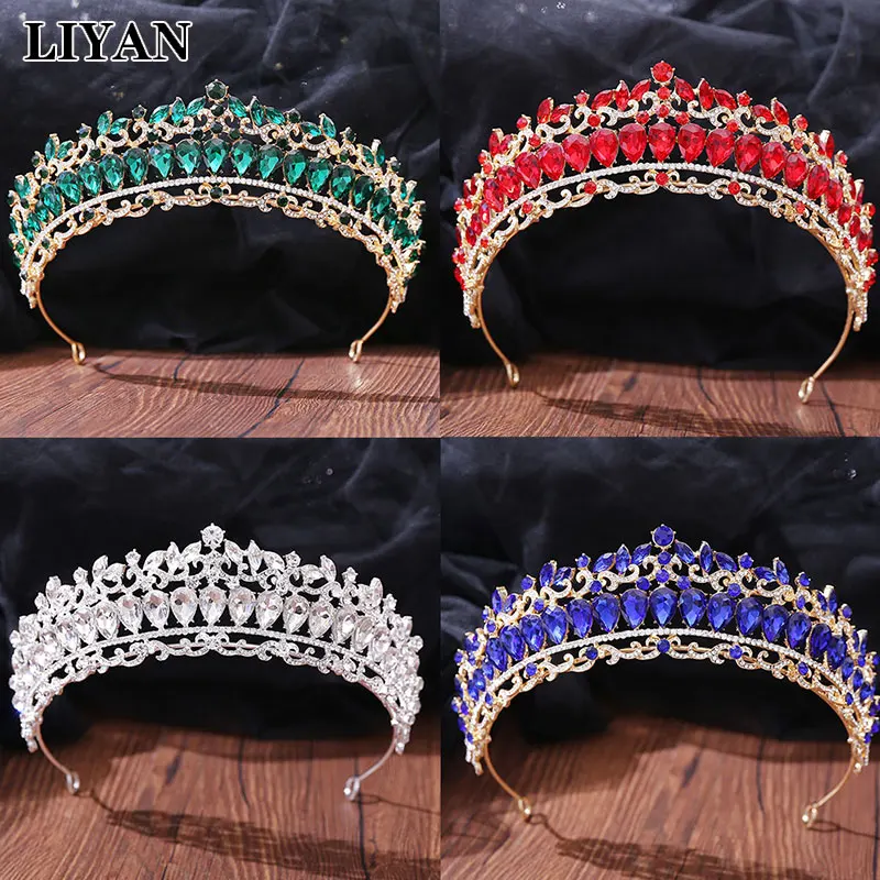 

LIYAN Tiaras Crowns Headband For Women Bride Hair Accessories Jewelry Wedding Bridal Tiara Baroque Crystal Rhinestone Crown