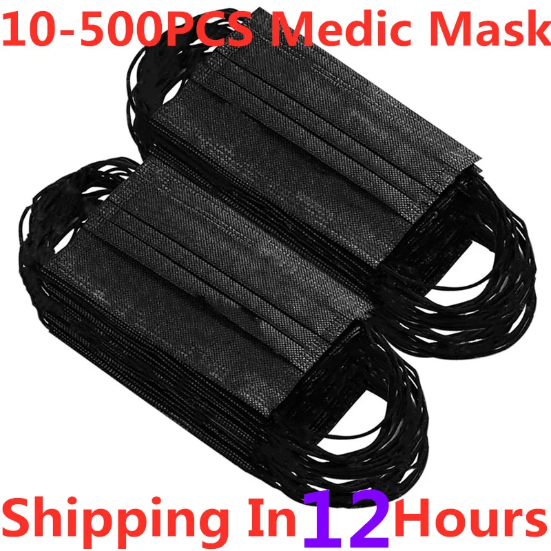 

Disposable Black Surgical mask Non-wove Certified surgical mask mascarillas negras Adults Protective Medical masks