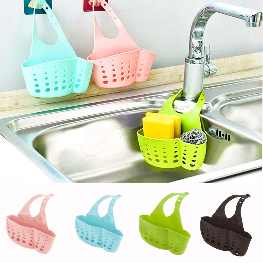 

Sink Shelf Soap Sponge Holder Clip Dish Drainer Drying Rack Silicone Storage Basket Bag Bathroom Holder Kitchen Accessories Tool