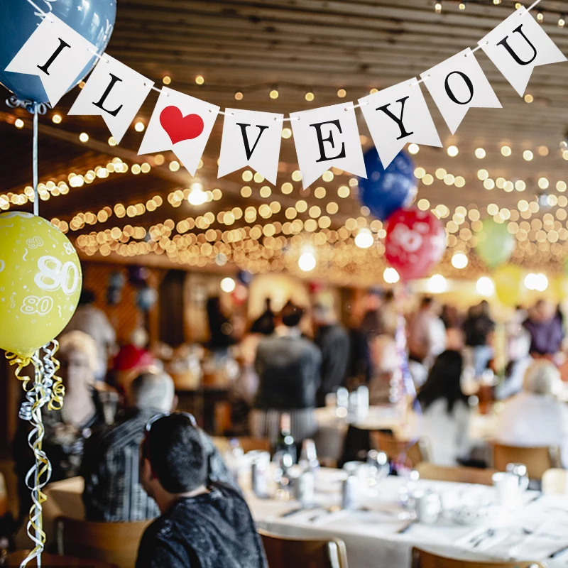 Только что заженный баннер мистер миссис белые буквы Бумажная гирлянда для