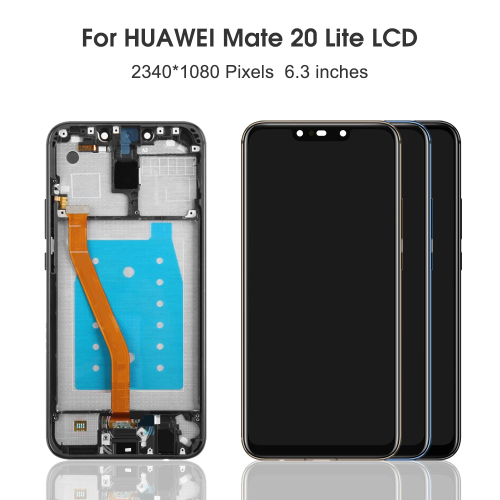 HUAWEI Mate 20 Lite 6 3-дюймовый ЖК-дисплей С Цифровым Сенсорным Преобразователем