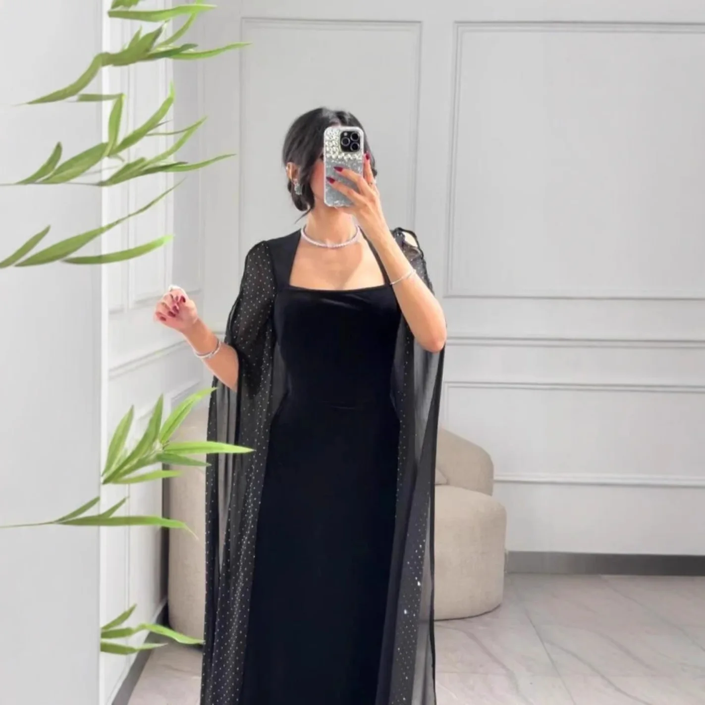 Бархатное платье Naupang