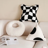 cushion checkerboard pillow for home decoration polyester backrest birthday gift office sofa soft cushion %d0%bf%d0%be%d0%b4%d1%83%d1%88%d0%ba%d0%b0 %d0%b4%d0%bb%d1%8f %d1%81%d0%bd%d0%b0