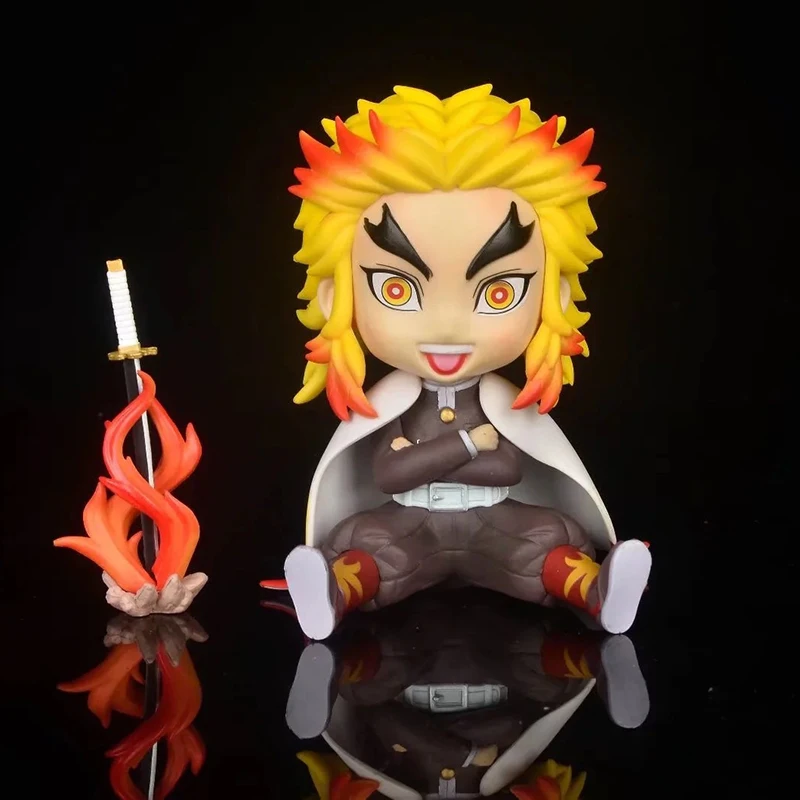 

Аниме Demon Slaye :Kimetsu no Yaiba абрикосовая плеча сидящая на горячей колонке сцена ПВХ японские экшн-Фигурки игрушки