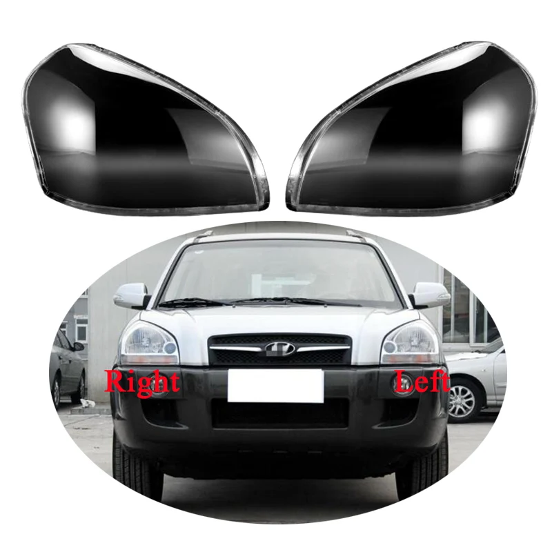 

Автомобильный абажур для hyundai tucson 2006-2012, передние фары, прозрачная лампа, оболочка, маски, крышка для фар, стекло для фар