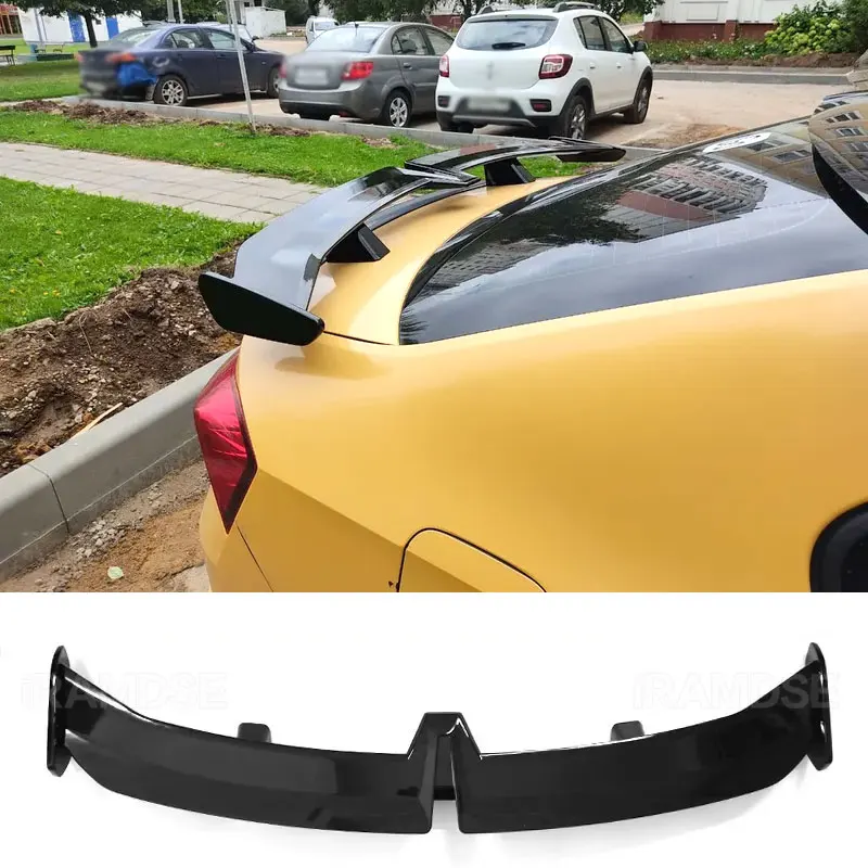 Глянцевый черный спойлер для SKODA Октавия Рапид Тип заднего крыла W ABS