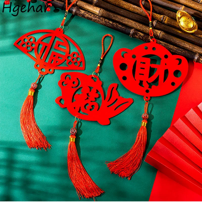 

Tassels Ornaments New Year's Day Spring Housewarming Move House Decoration Festive Supplies Thickened Flannel Small Pendant Red