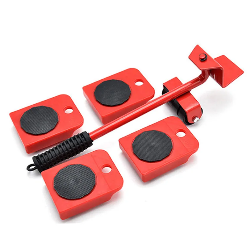 

New Furniture Mover Tool Set Heavy Stuffs Moving Roller With Bar Furniture Mover Lifter With Wheels Professional Moving Tools
