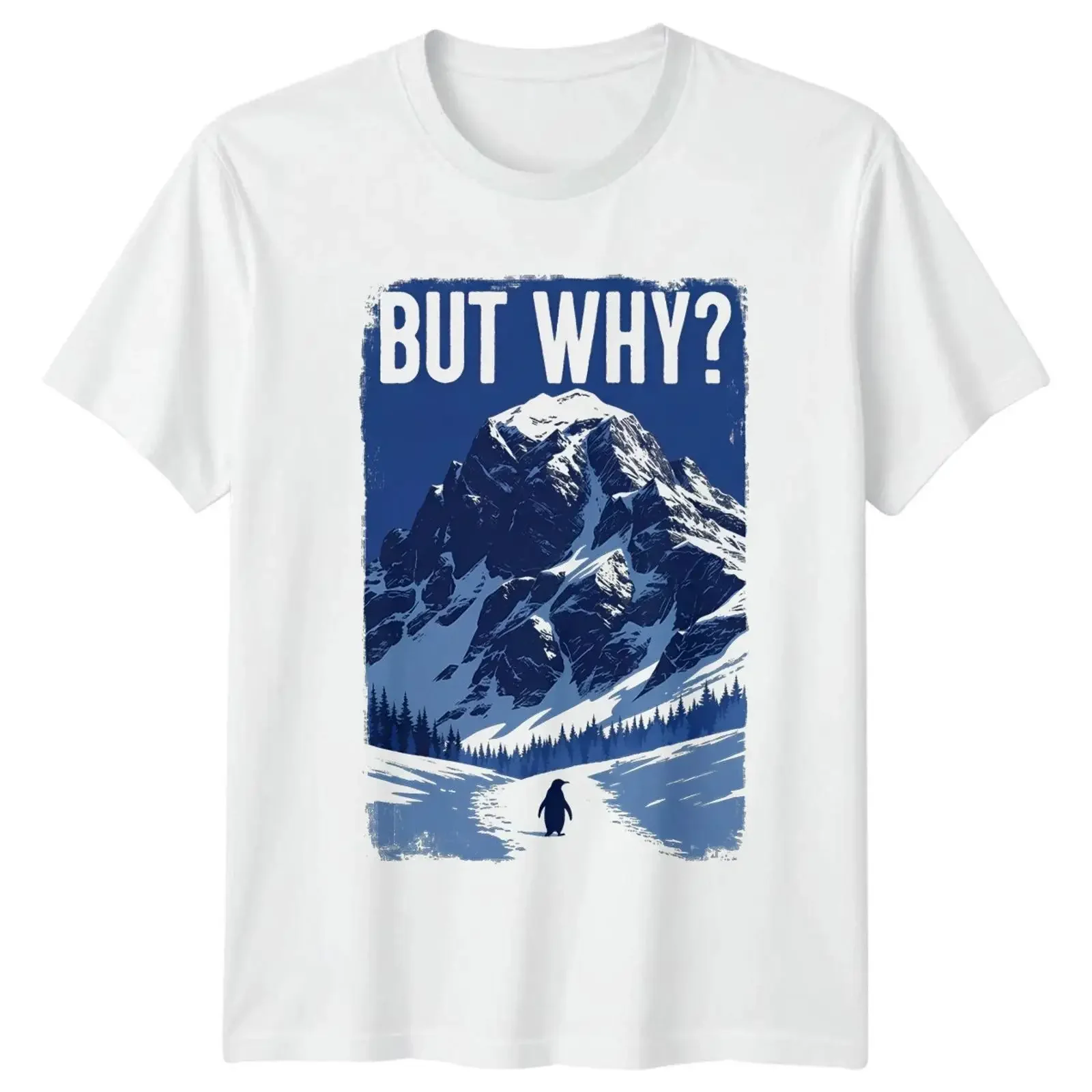 Фото Футболка But Why T Shirt Bergsteiger Humor Outdoor Abenteuer в винтажном стиле, мягкая, дизайнерская, удобная, дышащая, универсальная. №1