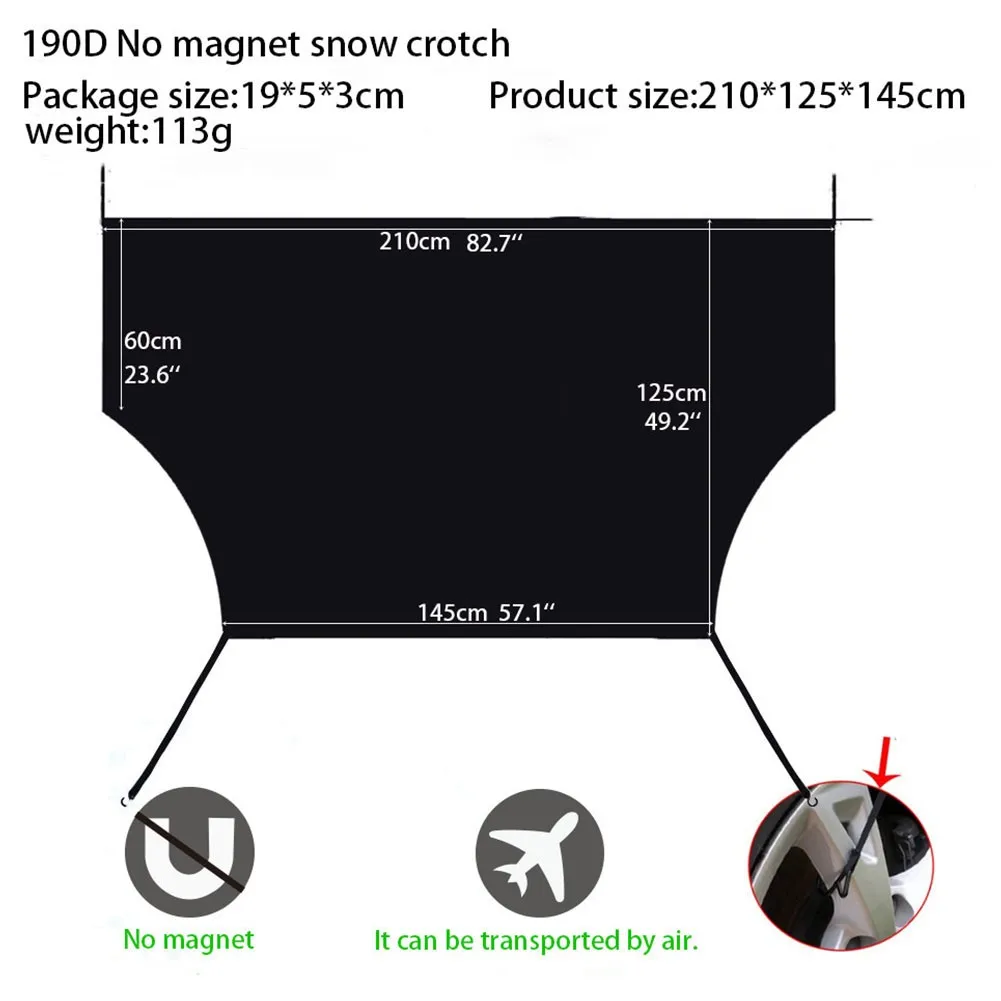 

210x125cm Snow Windproof Protective Cover Windshield Sun Protection Waterproof