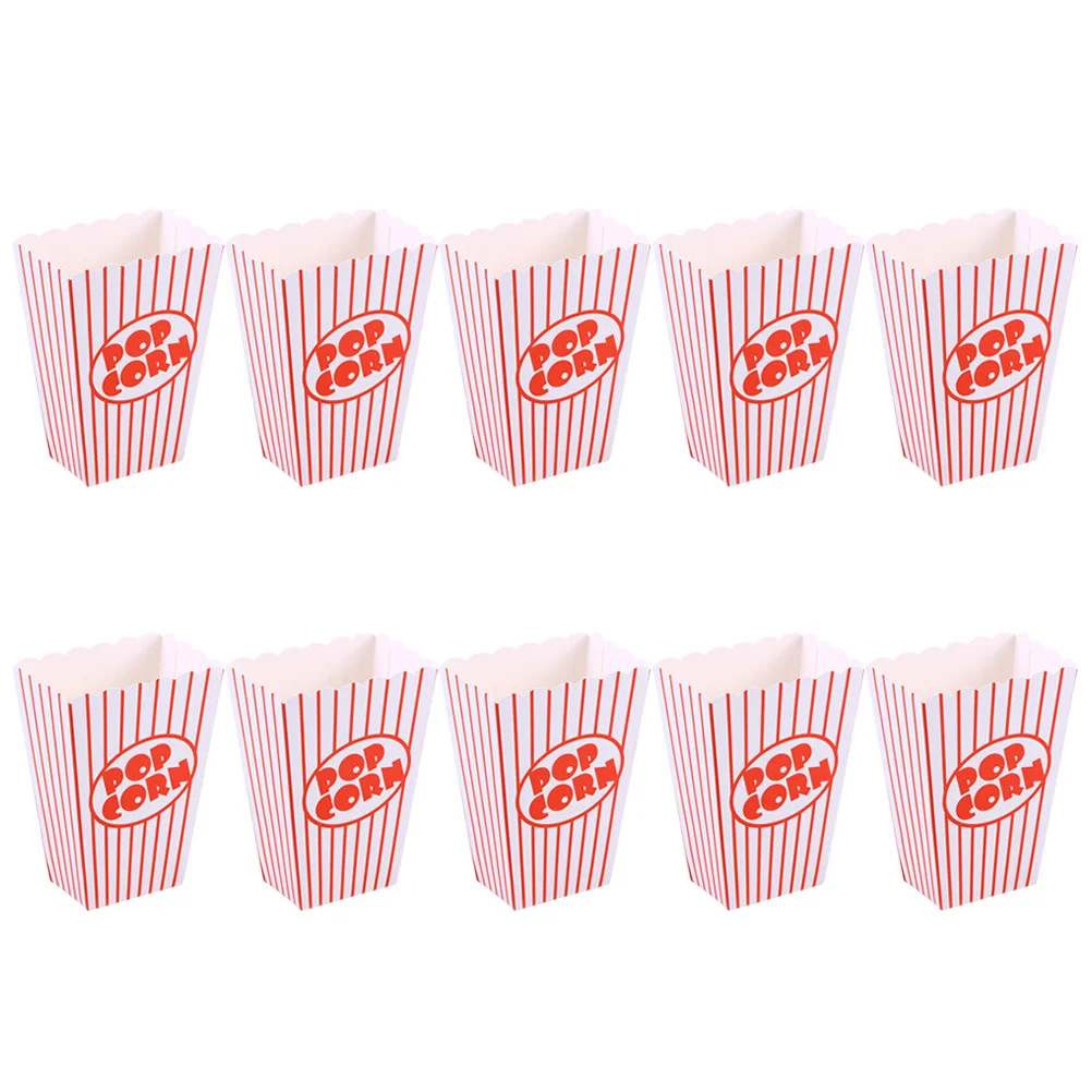 

10 pcs Party Popcorn Containers Paper Popcorn Containers Paper Basket Snack Packing Box Party Popcorn Boxes Paper Candy Box