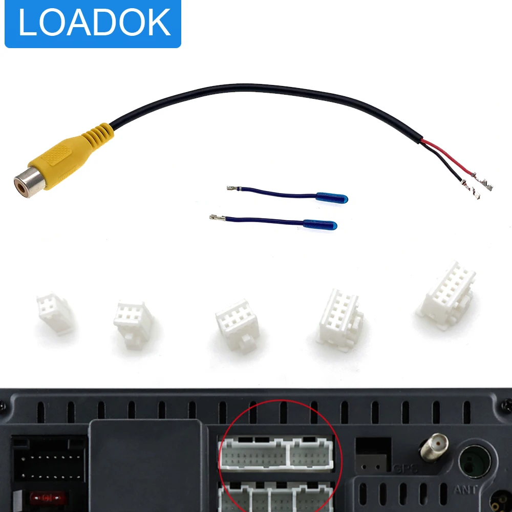 Car 4 6 8 10 12 Pin DIY Universal RCA Camera Video Input Cable Adapter Wiring Connector Android CD Radio Car Accessories