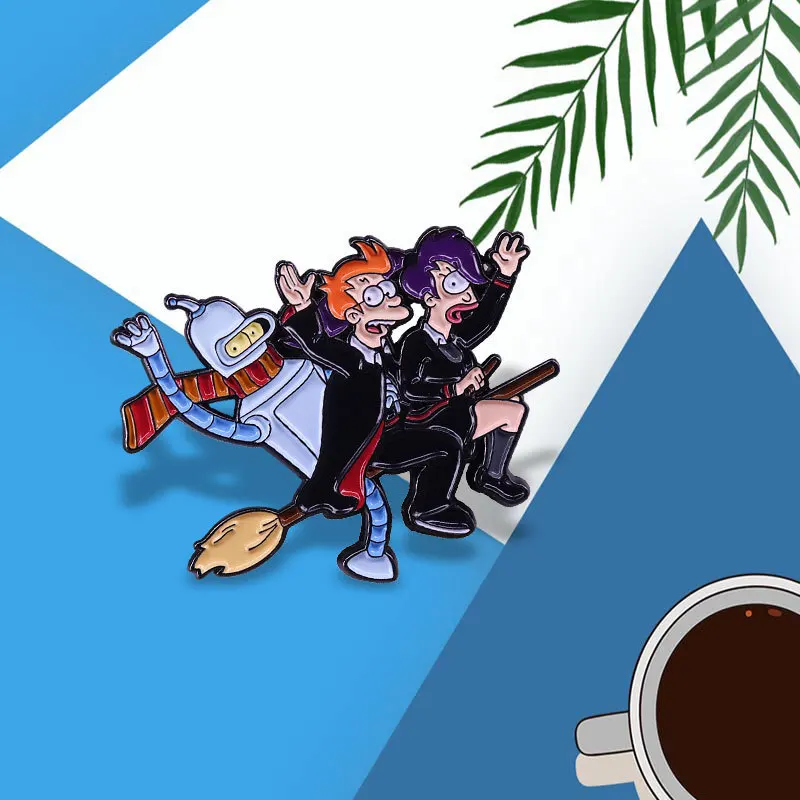 Мужская/Женская эмалированная брошь для рюкзака или Джинса |