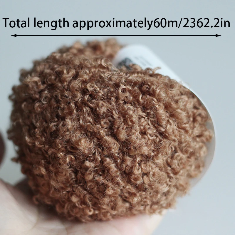 2 шт. 60 м кудрявая ультраплотная шерстяная пряжа полиэстер шерсть имитация плюша