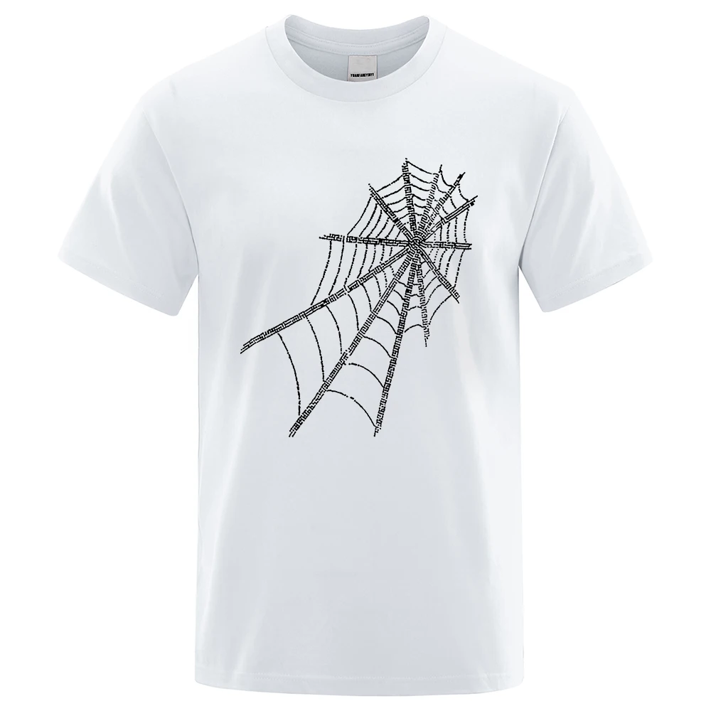 

Spider Web Vintage Clothes Unisex Fashion Street T Shirt Loose Crewneck T Shirts Oversized Tee Clothes Breathable Cotton T-Shirt