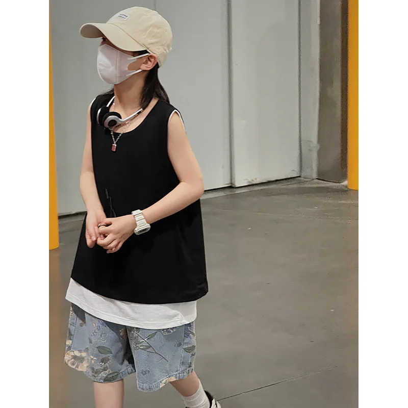 Детская одежда Baoduo Детский жилет легкий вязаный наружный для мальчиков летняя