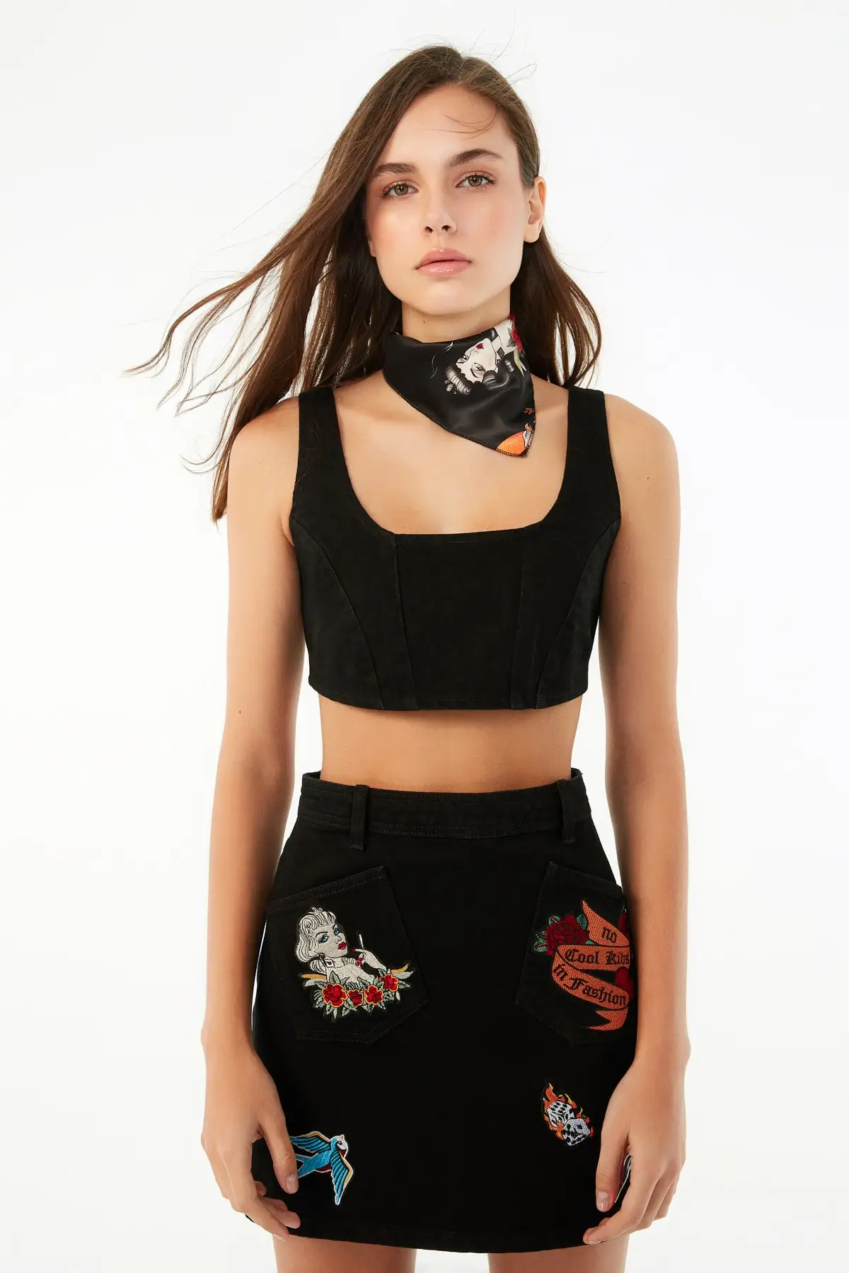 

X Zeynep Tosun металлическое джинсовое бюстье на молнии TPRSS22BS0048