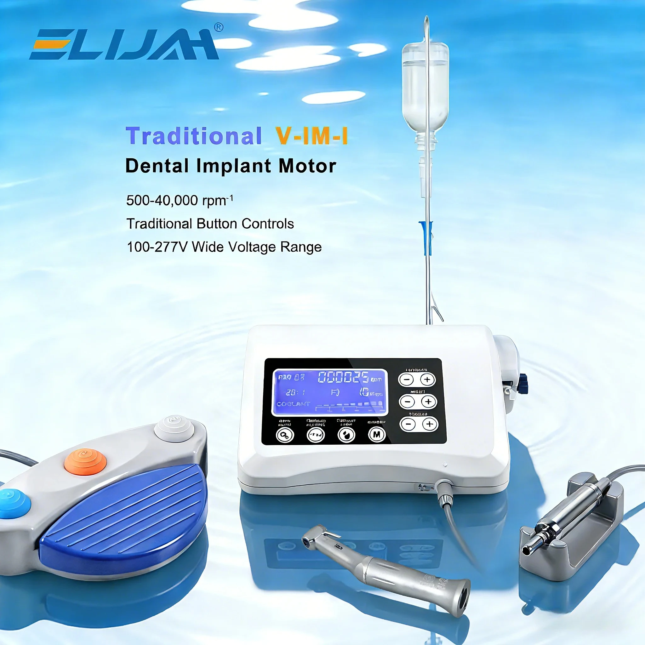 Dental Brushless Implant Motor with 20:1 Contra Angle Handpiece 5-60N.CM Surgical Implant System Dentist Surgical Equipment Tool