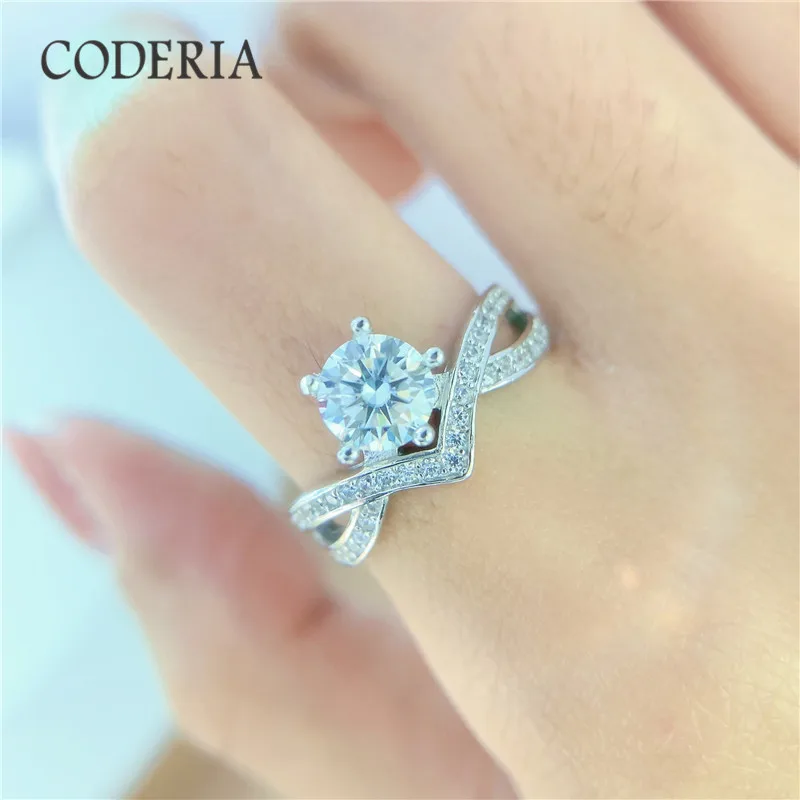 Новинка обручальные кольца с муассанитом и перекрестной короной 1 карат разные