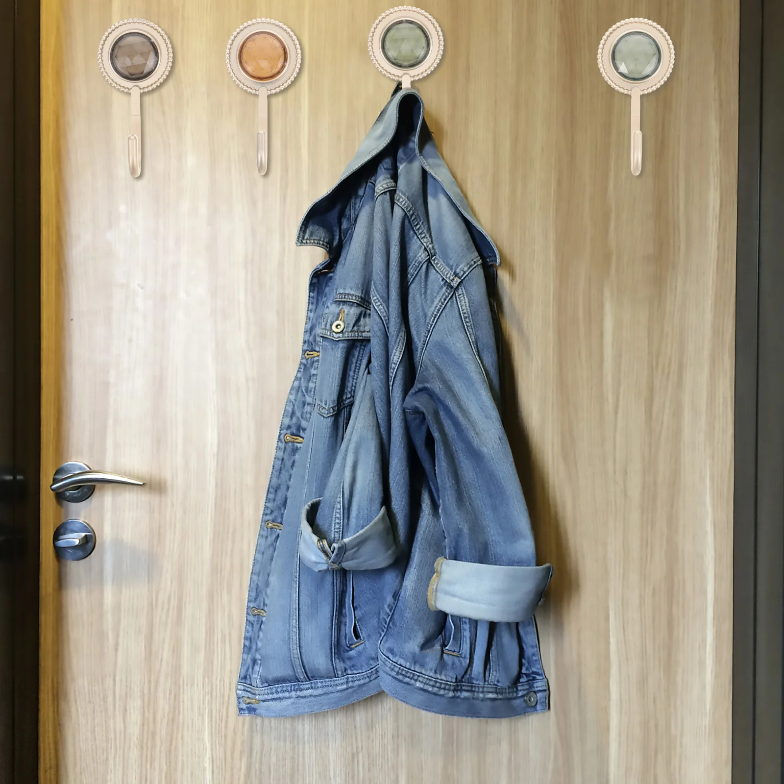 

4 Pcs Hook Cute Hooks Decorative Wall Towel Bathrooms No Punching Hanging Towels Hat Coat Mount