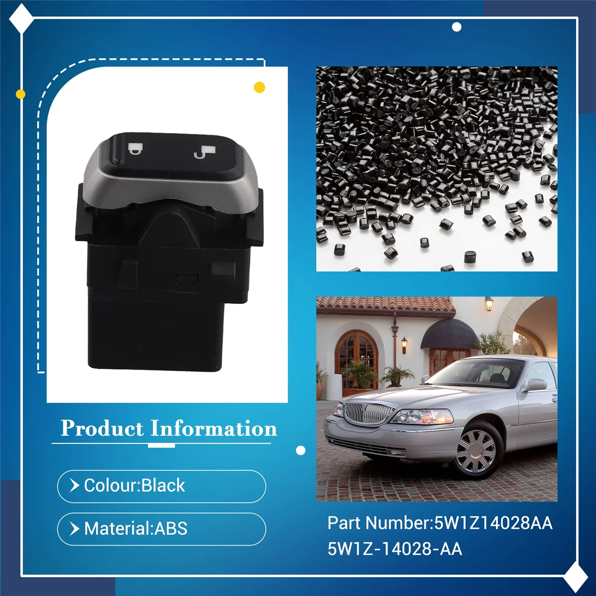 Автомобильный 5W1Z-14028-AA переключатель дверного замка 5W1Z14028AA для Ford Lincoln TownCar 2004-2008