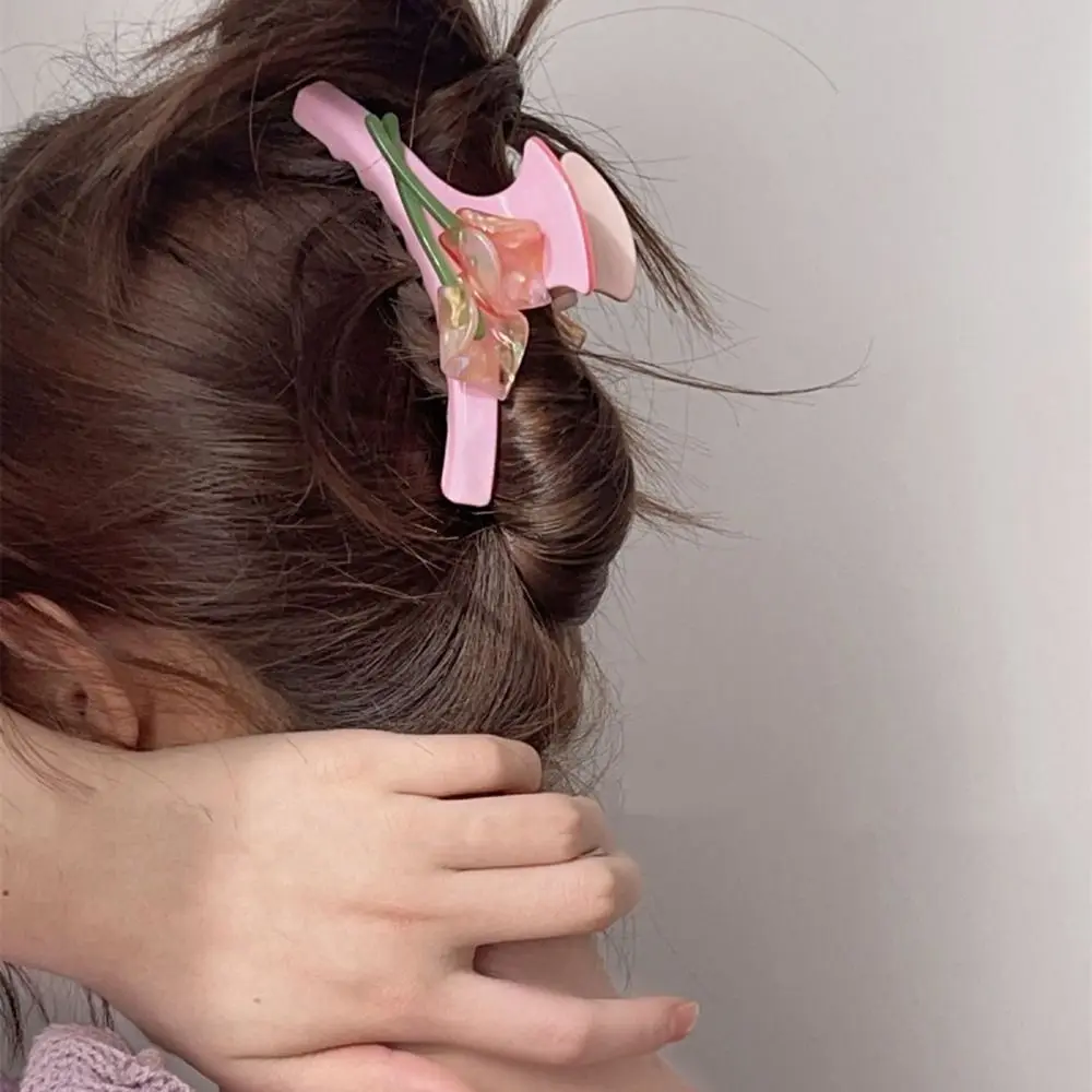 

Calla Lotus Flower Hair Claw Acetic Acid Women Hair Clip Acetate Shark Clip