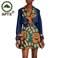 summer jacket for women jacket ankara printed denim long lightweight african casual street style a2224001