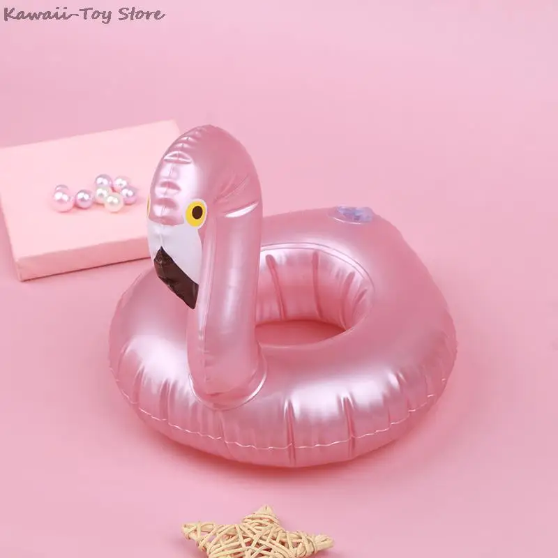 Летняя плавающая надувная чашка в виде розового фламинго |