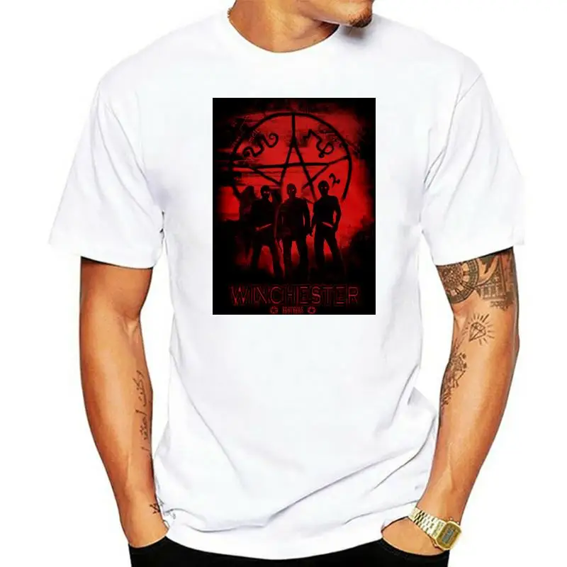 Сверхъестественный символ и группа черная футболка унисекс мужская женская