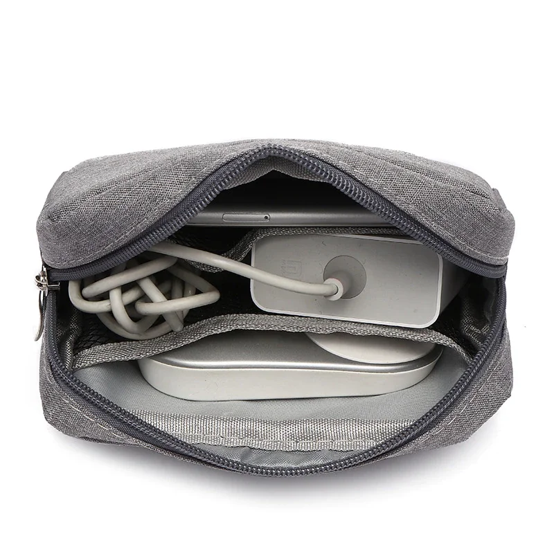 

Travel Closet Organizer Case for Headphones Storage Bag Digital Portable Zipper Accessories Charger Data Cable USB Bag
