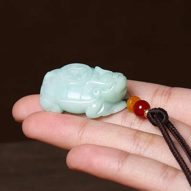 Подвеска в виде черепахи дракона из нефрита для мужчин и женщин