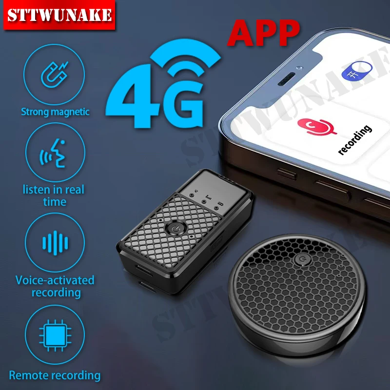 

4G Network Mobile APP Control Voice Recorder Sound Activated Mini Recording Device Dictaphone Micro Audio Digital Small player
