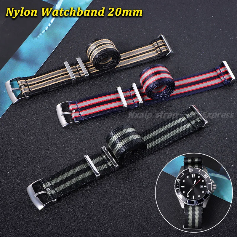 Нейлоновый ремешок для часов 20 мм Omega Seamaster 007 браслет женщин и мужчин спортивный в