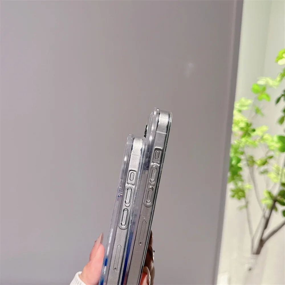 Плавающая жидкость зыбучий песок прозрачный мягкий чехол для iPhone 15 Plus 14 12 11 13 Pro MAX