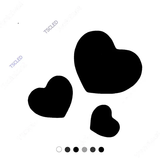 

Three Pieces Heart Sticker 15cm