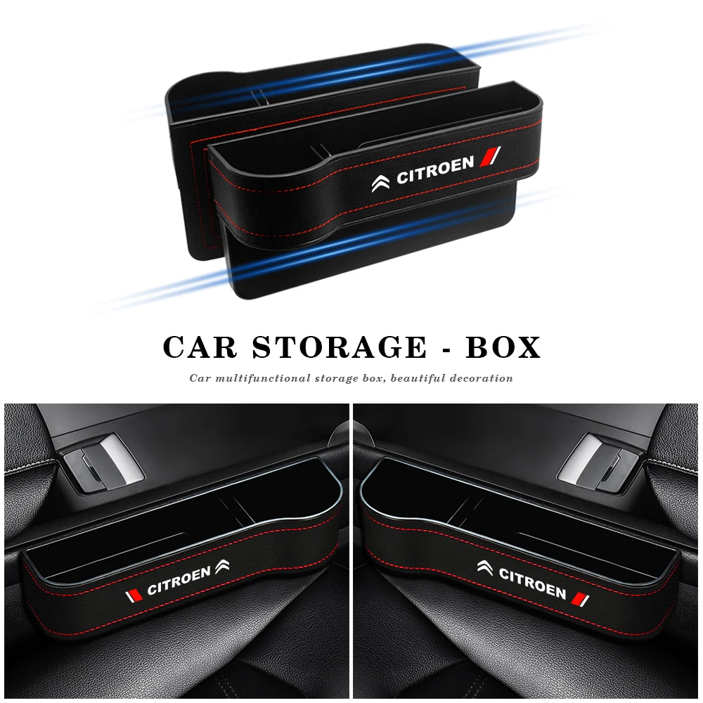 

Car Seat Organizer Crevice Storage Box Organizer Gap Slit Filler Holder Accessories For Citroen C4 C3 C5 C1 Berlingo C-Elysee