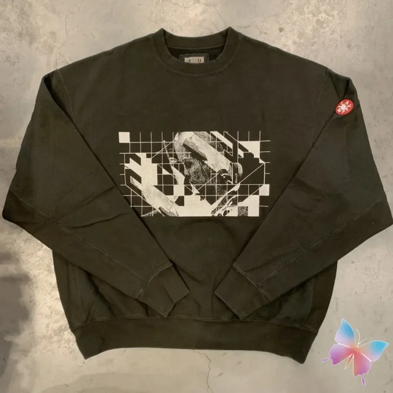 Повседневный уличный Свитшот 24ss CE топы с геометрическим принтом круглым вырезом