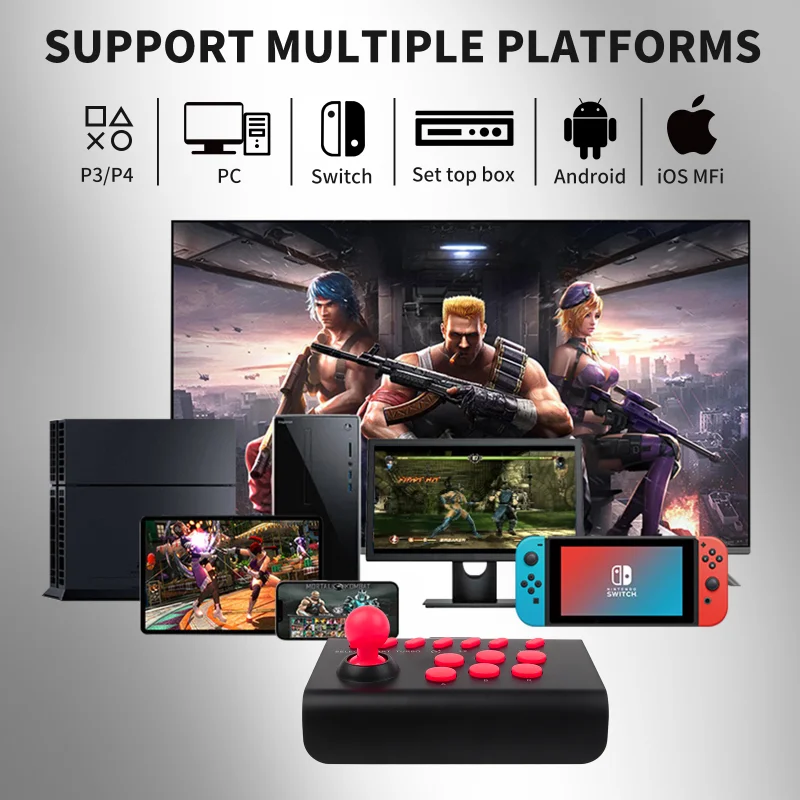 Беспроводной игровой джойстик BT USB контроллеры для ПК Android iOS мобильных телефонов